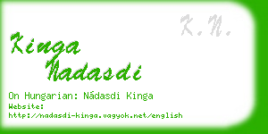 kinga nadasdi business card
